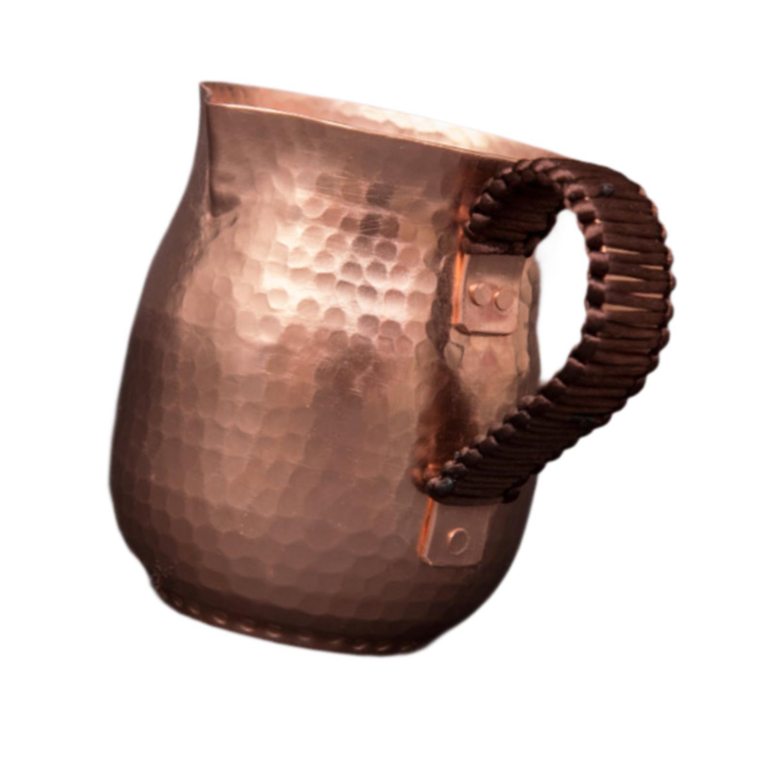 Copper Mug Tea Kettle with Handle Practical Pitcher for Outdoor Hiking Hotel 580ml