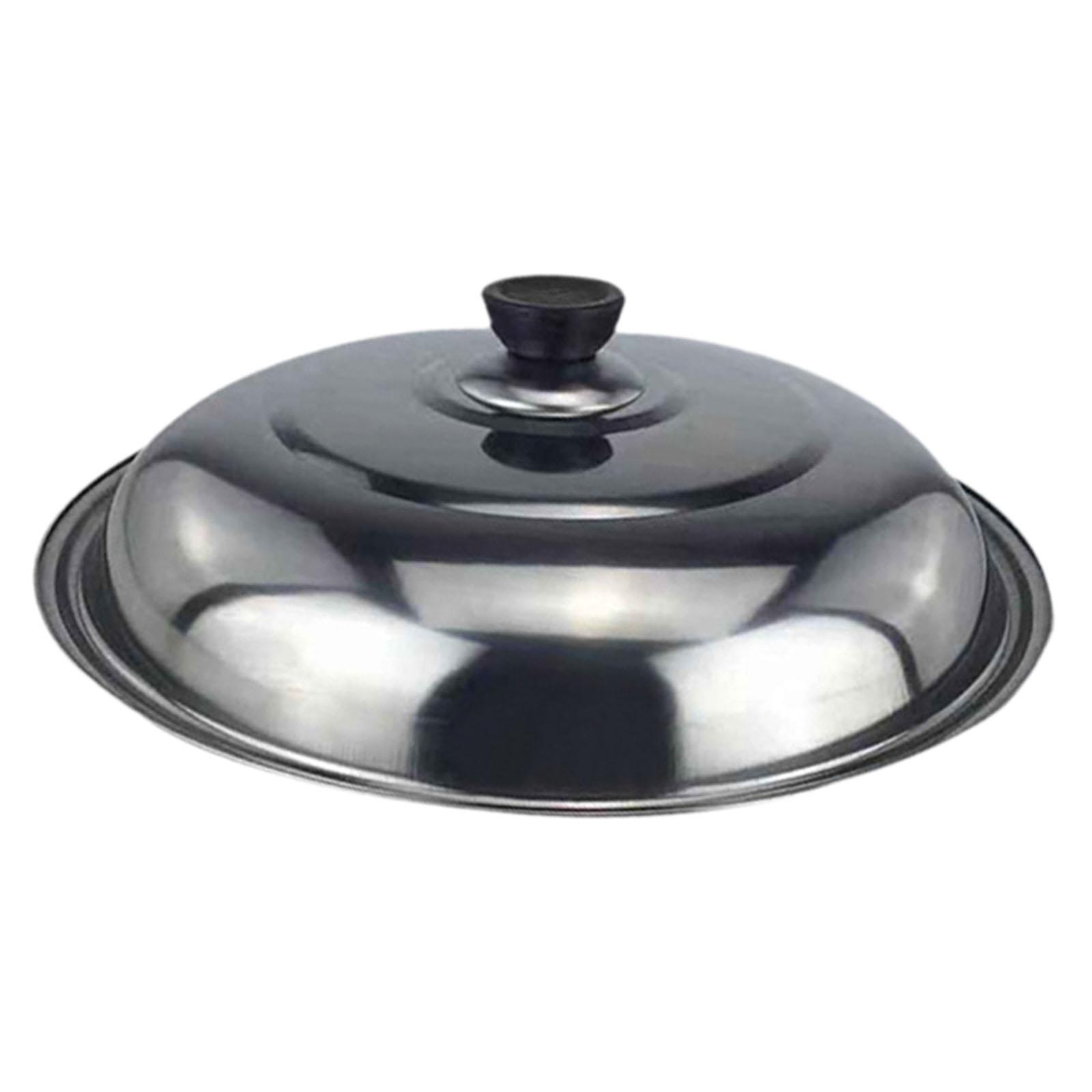 Stainless Steel Pot Lid Silver Cookware Lid for Household Restaurants Hotels Dia 42 cm