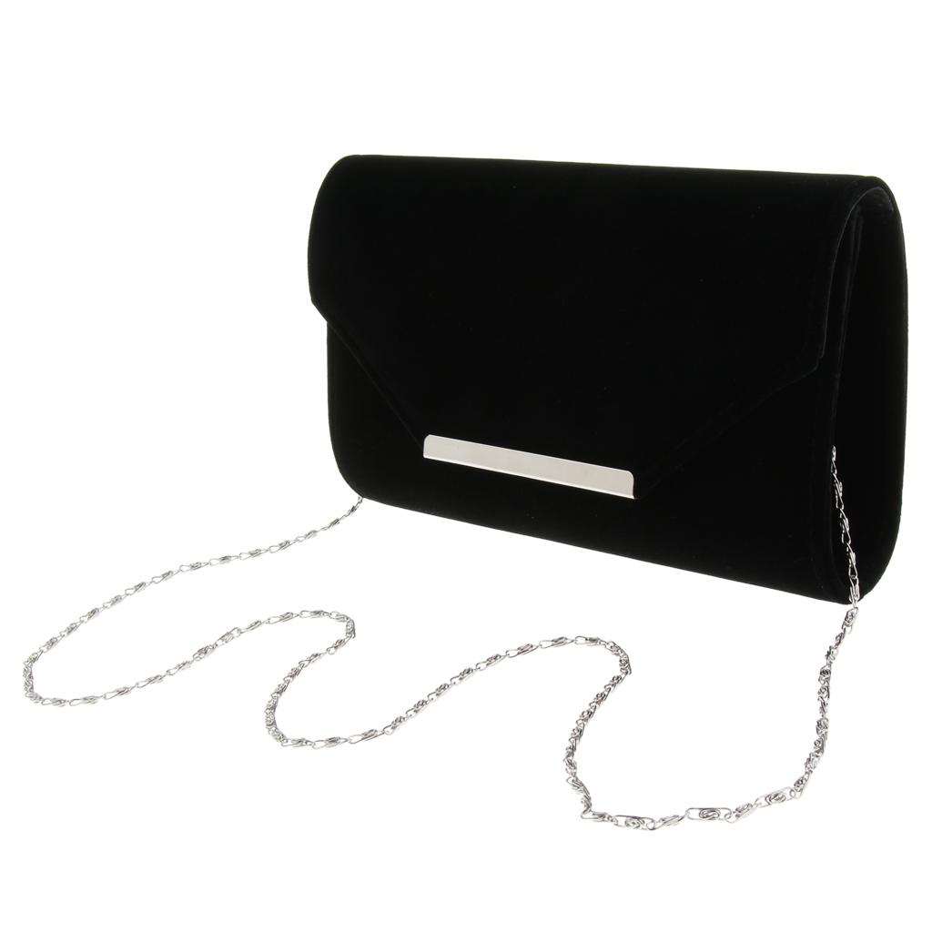 black faux suede clutch bag