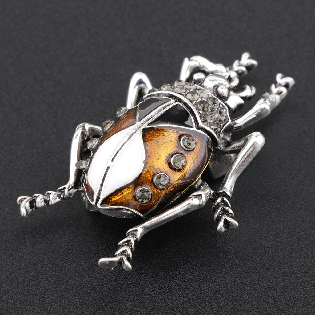 Vintage Insect Brooches Enamel Metal Bug Lapel Pin Badge Shawl Scarf ...