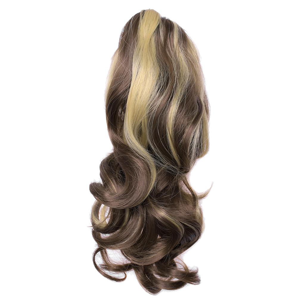 Women Clip-On Ponytail Hair Extension Curly Claw Hair Clip On I