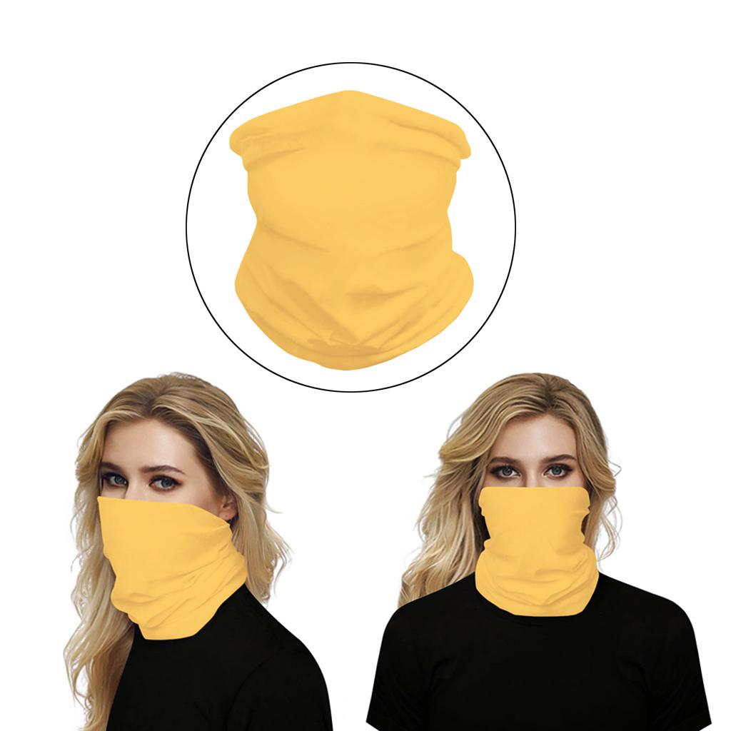 Unisex Bandana Headwear Neck Gaiter Scarf Headwear Balaclava  Yellow