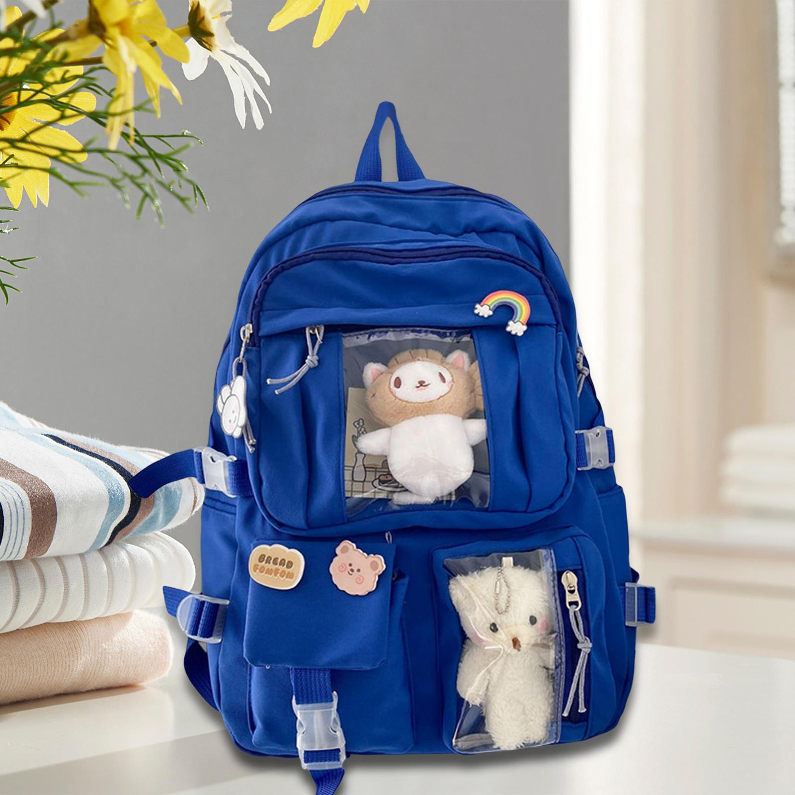 Backpack School Bag Adjustable Straps Fashion Cute for Kids Blue