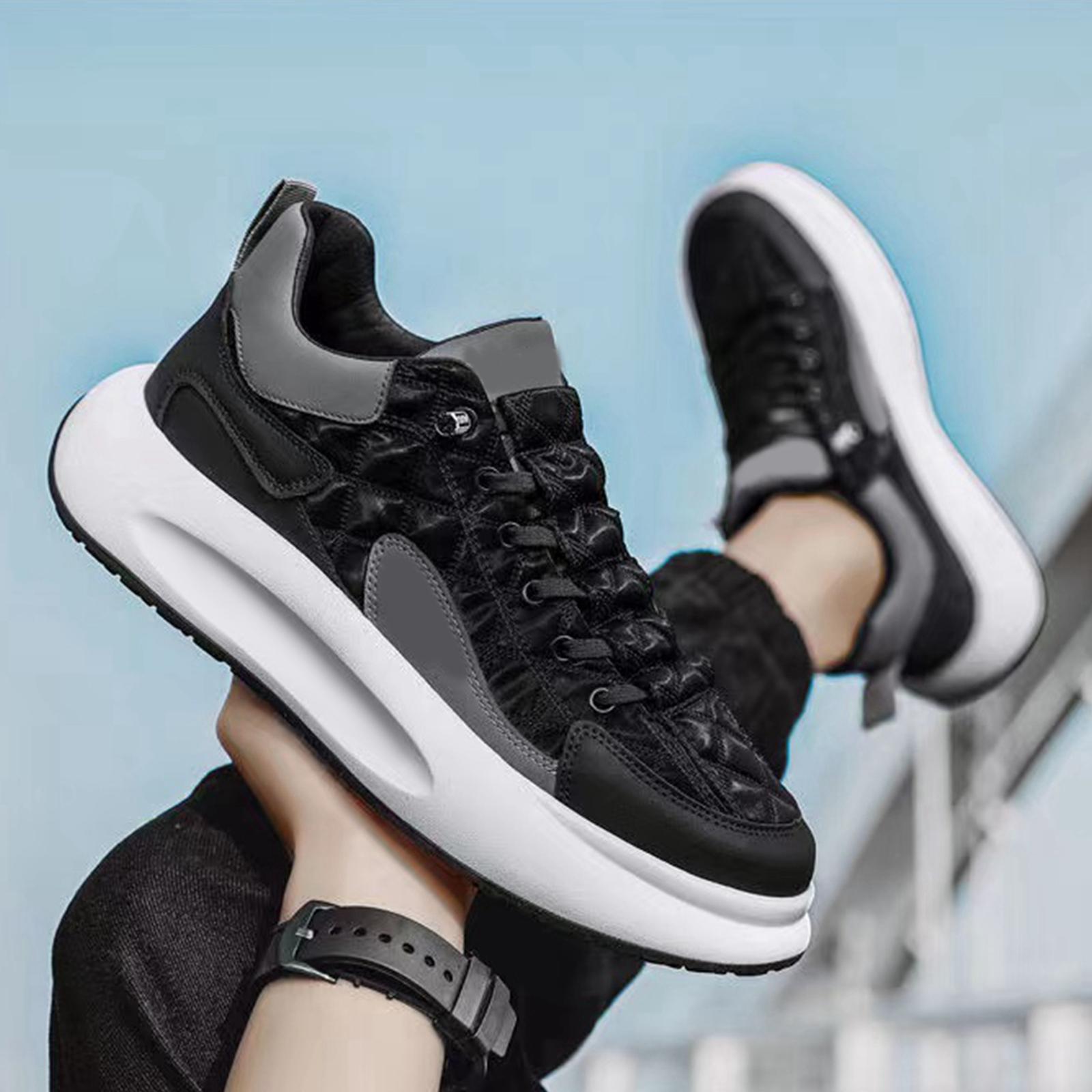 Men Casual Shoes Breathable Shoes Leisure Running Athletic Sneakers 40 Yard White