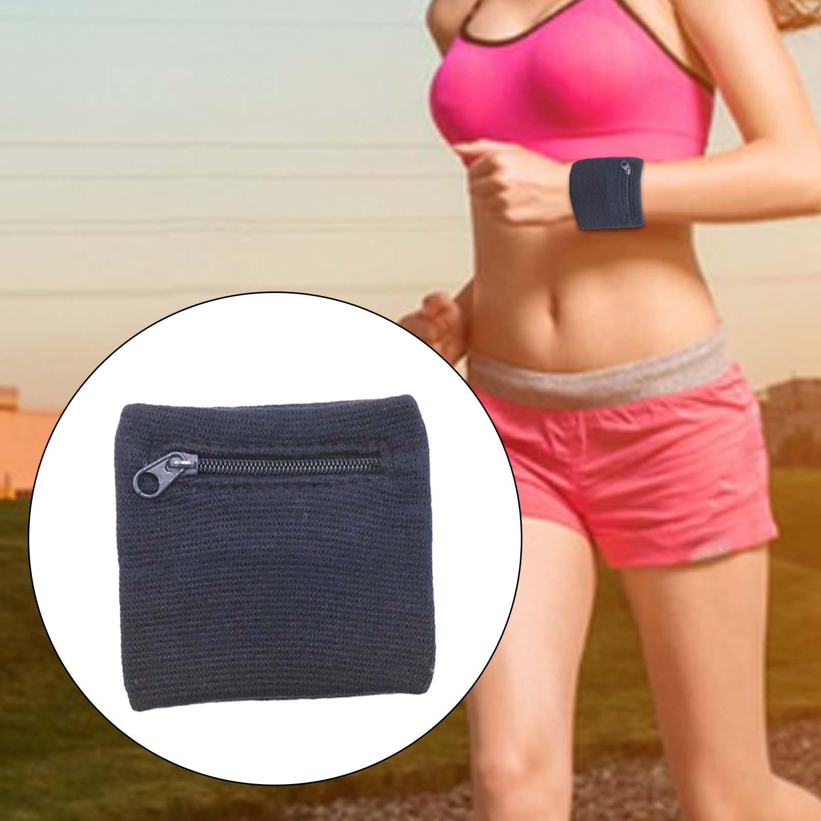 Wrist Wallet Pouch Bag Band Zipper Running Running Sports Pocket Blue