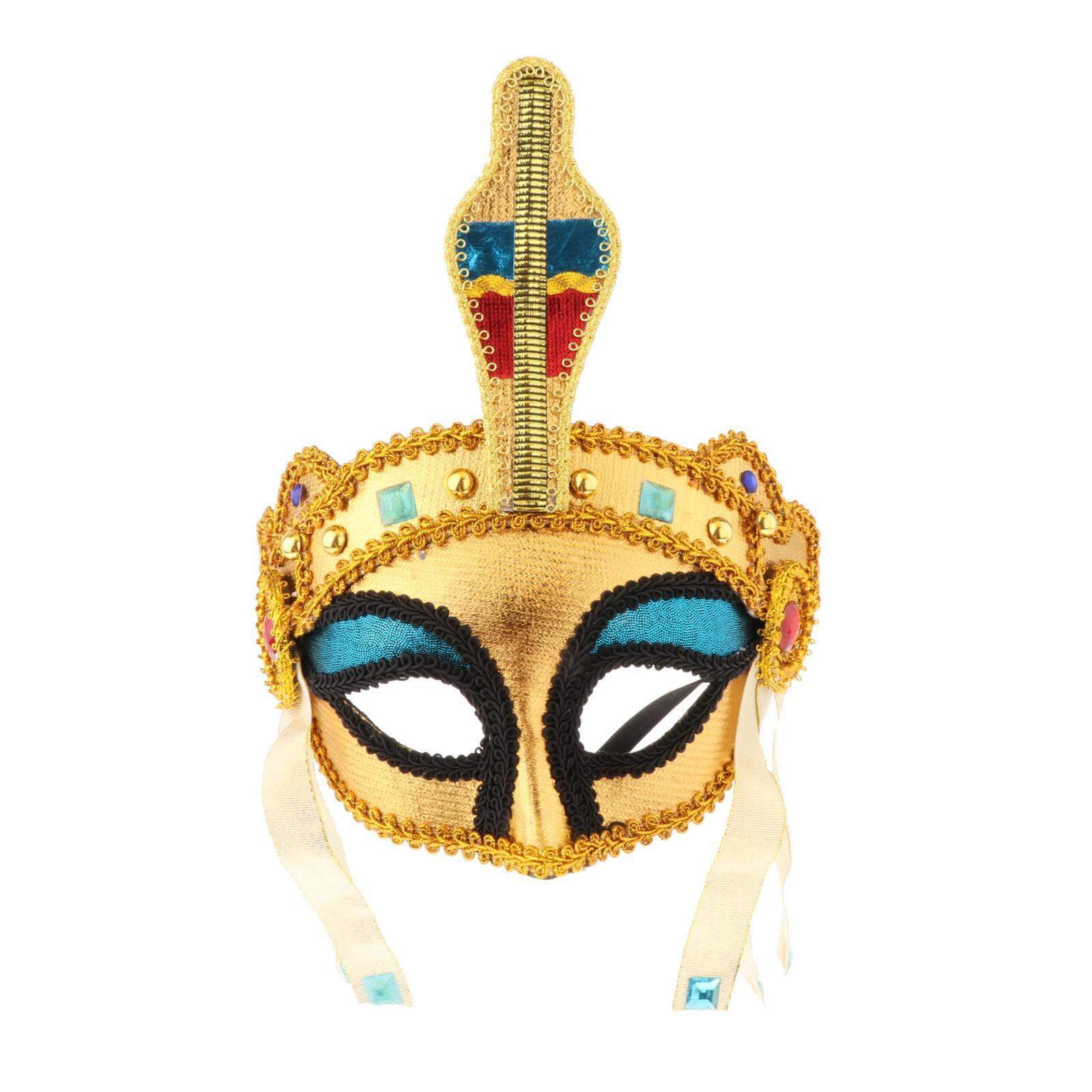 Egyptian Costume Egyptian Costume Accessory Rave Halloween Pharaoh Headpiece mask 22x21cm