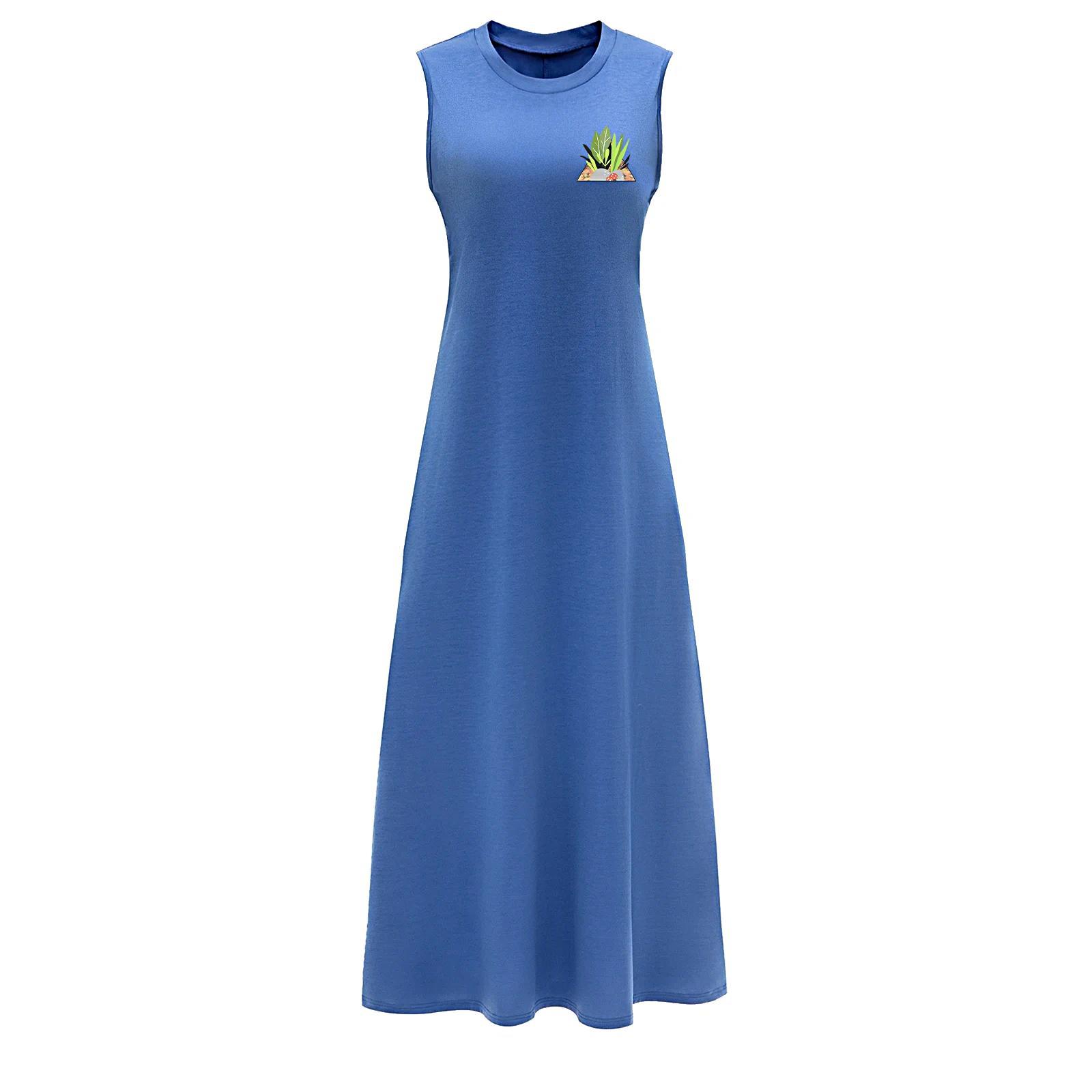 Women's Long Summer Dress Loose Streetwear Casual Dress for Dating S