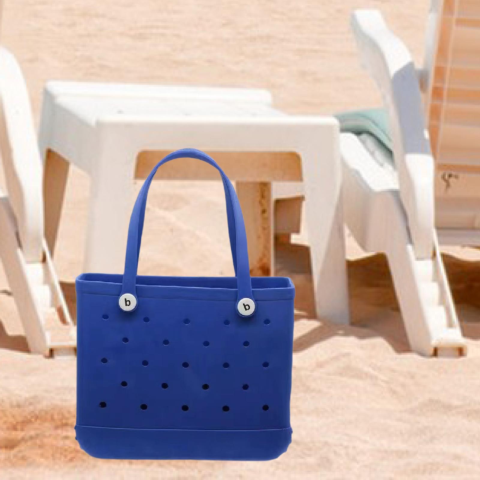 Beach Tote Bag Lightweight Waterproof Beach Handbag for Outdoor Holiday Shopping 48cmx24cmx36cm Royal Blue