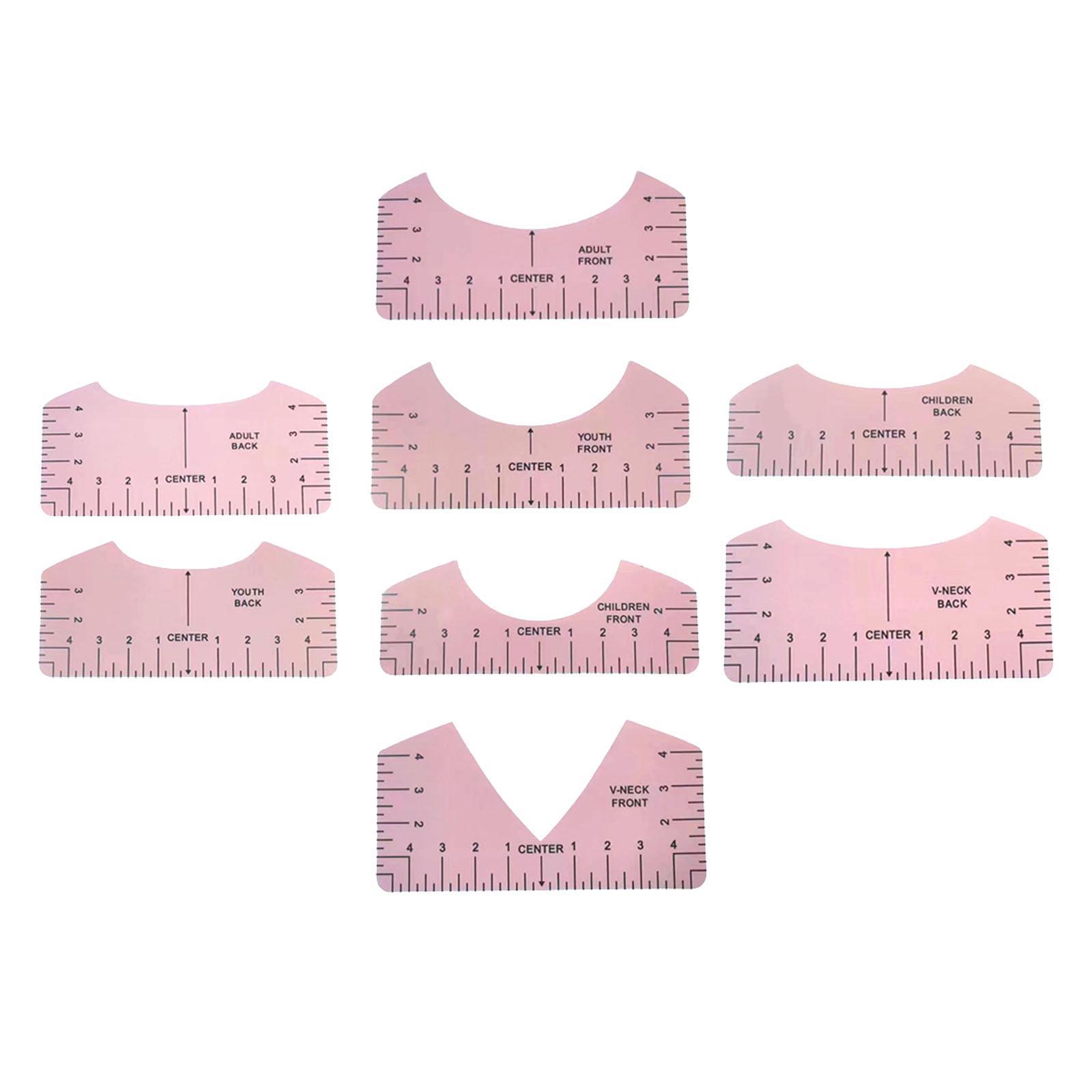 T Shirt Ruler Guide Pink