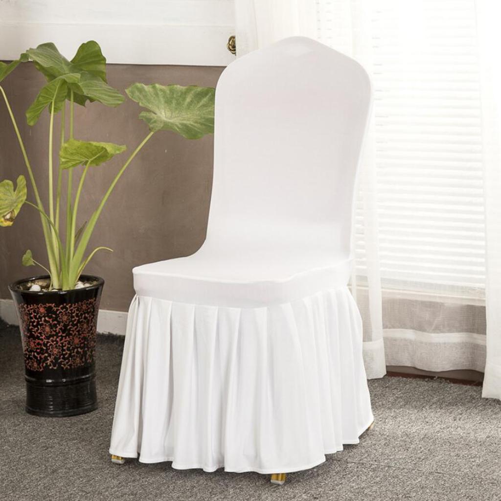 Skirt Decor Spandex Stretch Chair Covers Dining Wedding Party Banquet