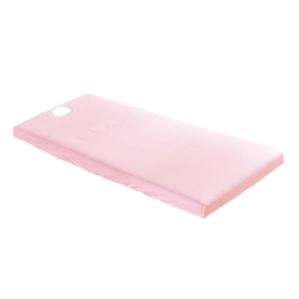 Universal SPA Massage Bed Sheet Cover with Face Breath Hole Pink