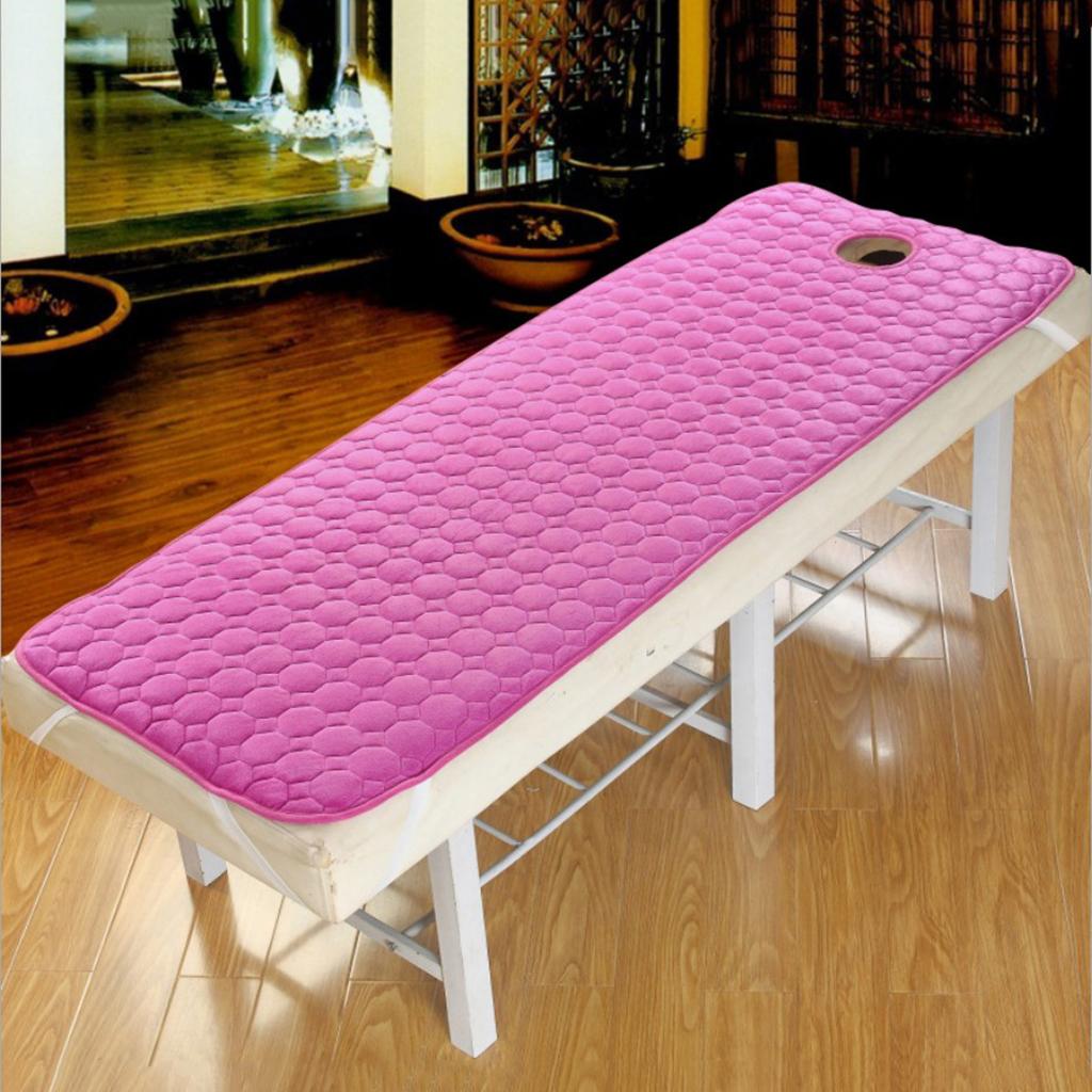 Non-slip Cosmetic Beauty Table Mattress Massage Bed Sheet Purple -75x190cm