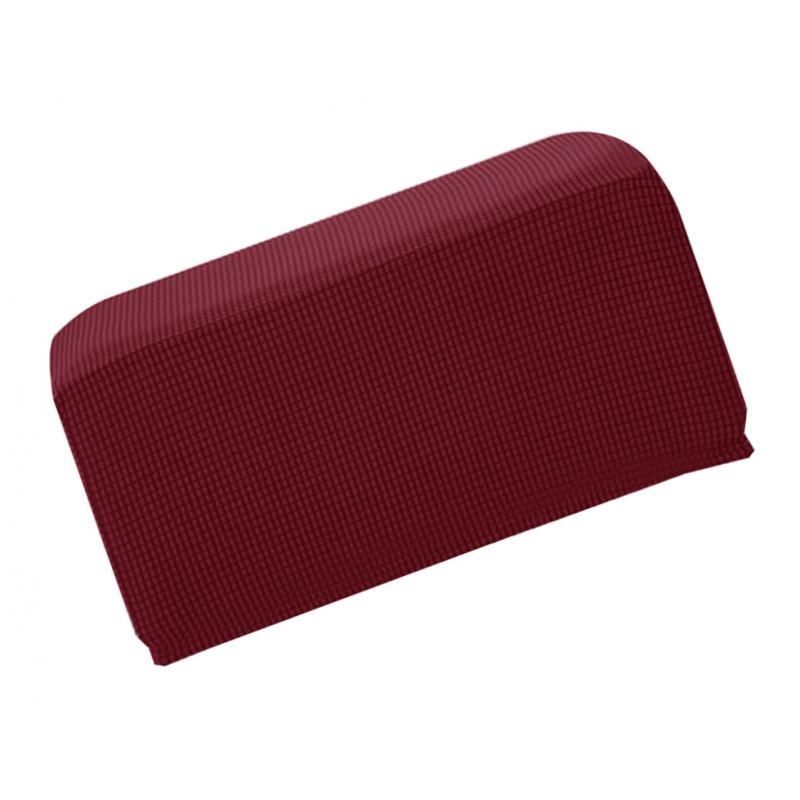 Ottoman Pouf Cover Footstool Slipcover Footrest Stool Protector Burgundy