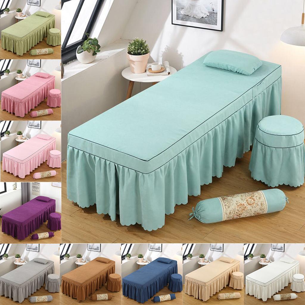 Blesiya Universal Spa Massage Table Skirt Beauty Bed Cover Valance Sheet Ebay 1955