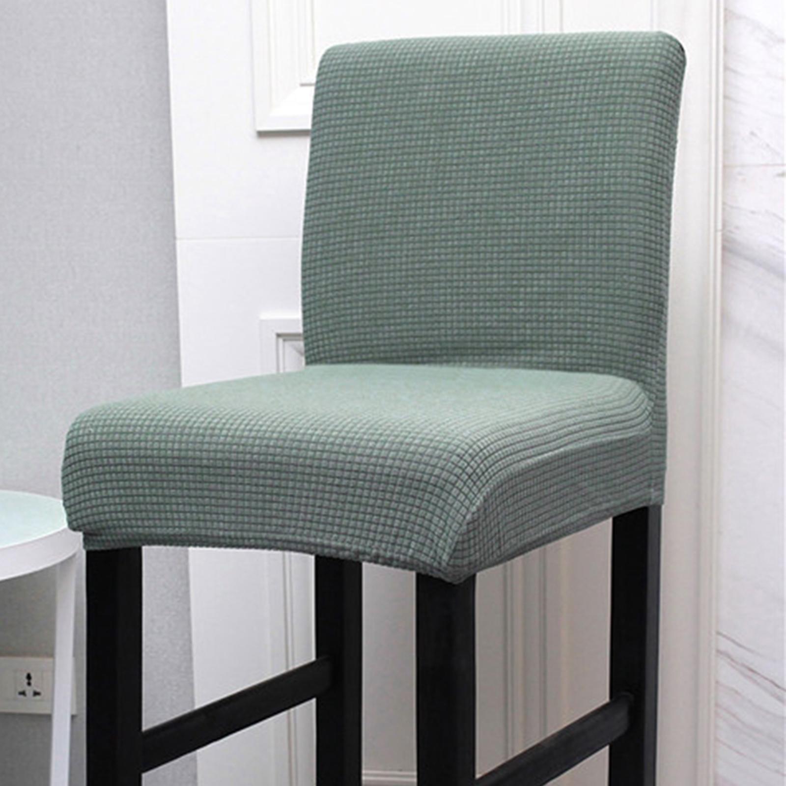 Stretch Chair Cover Polyester Dining Chair Seat Covers Washable Green