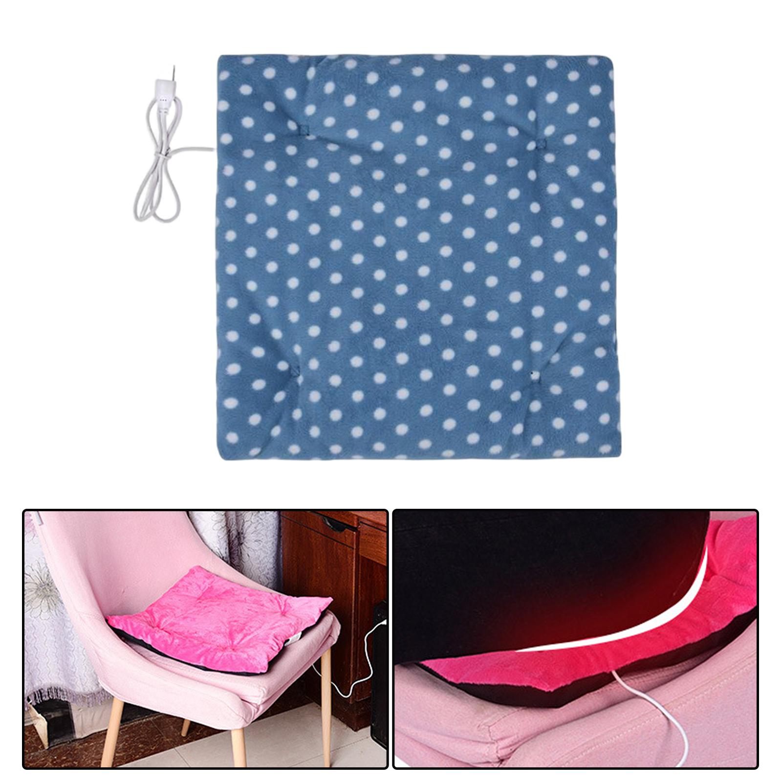 Electric Heating Pad Comfortable USB Warm for Car Bedroom  Blue