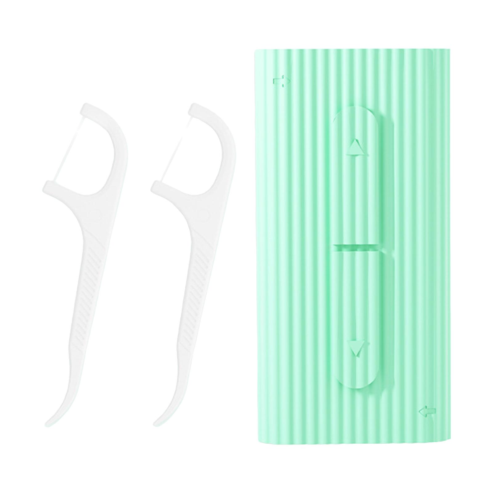 2xhousehold Floss Carrying Case Flosser Dispenser household Picks for Hotel Green