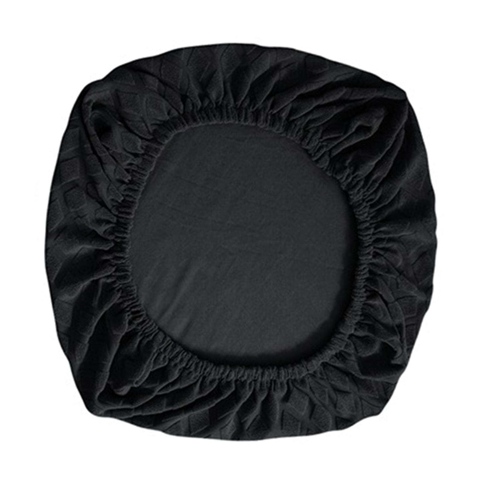 Chair Seat Cover Dining Room Chair Seat Slipcover Removable Washable Black