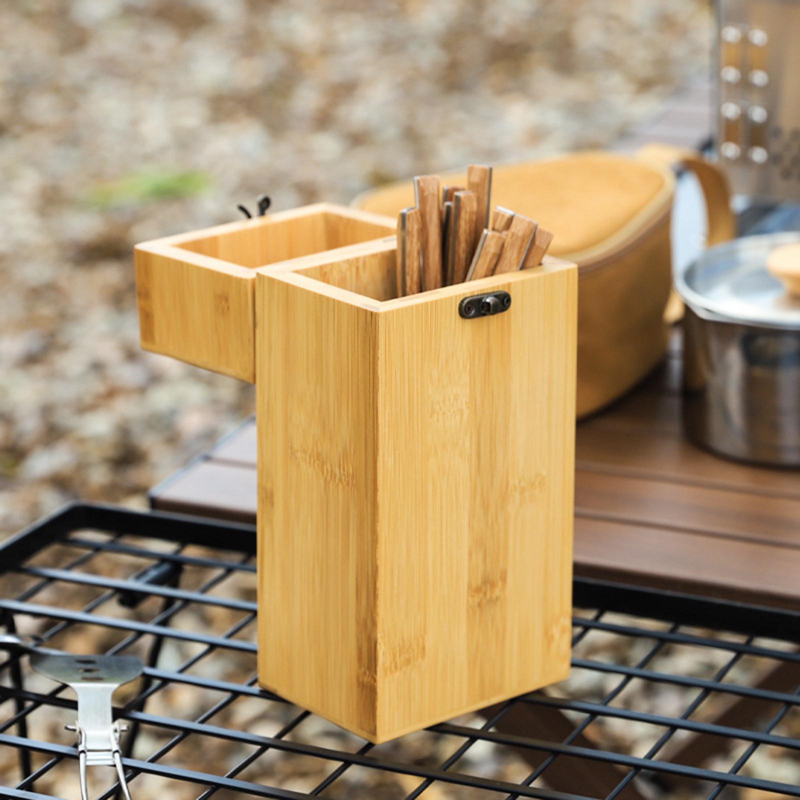Utensil Holder Lock Design Large Capacity for Picnic Camping Home Pantry