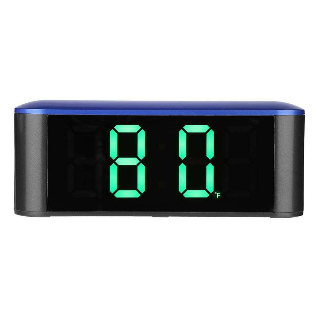 LED Mirror Alarm Clock Night Light Digital Clock Snooze  Blue+Green