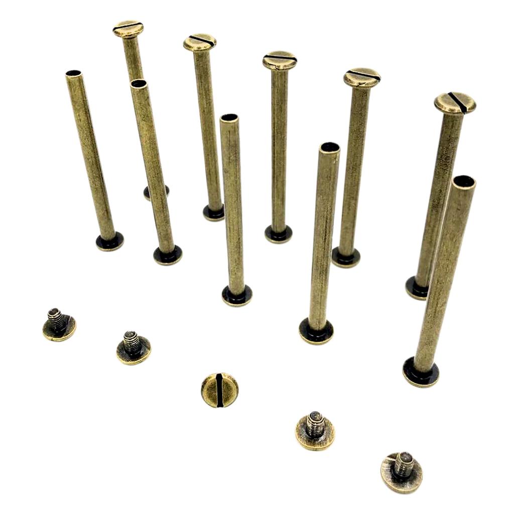 10x Posts Binding Screws Back Rivets DIY Leather Scrapbook Crafts eBay