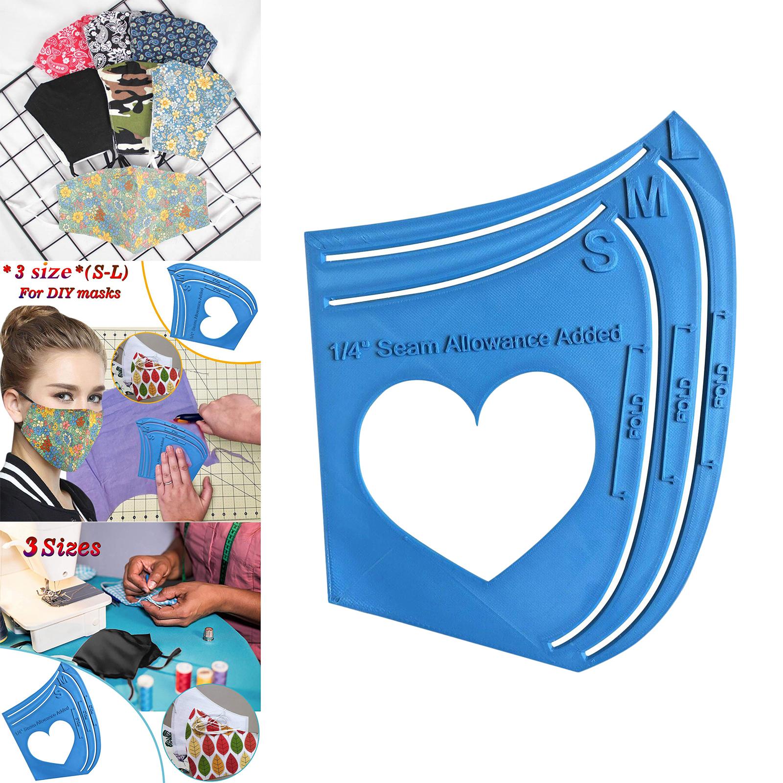 3IN1 Silicone Mask Templates with Heart Shape Face Covering Making Supplies