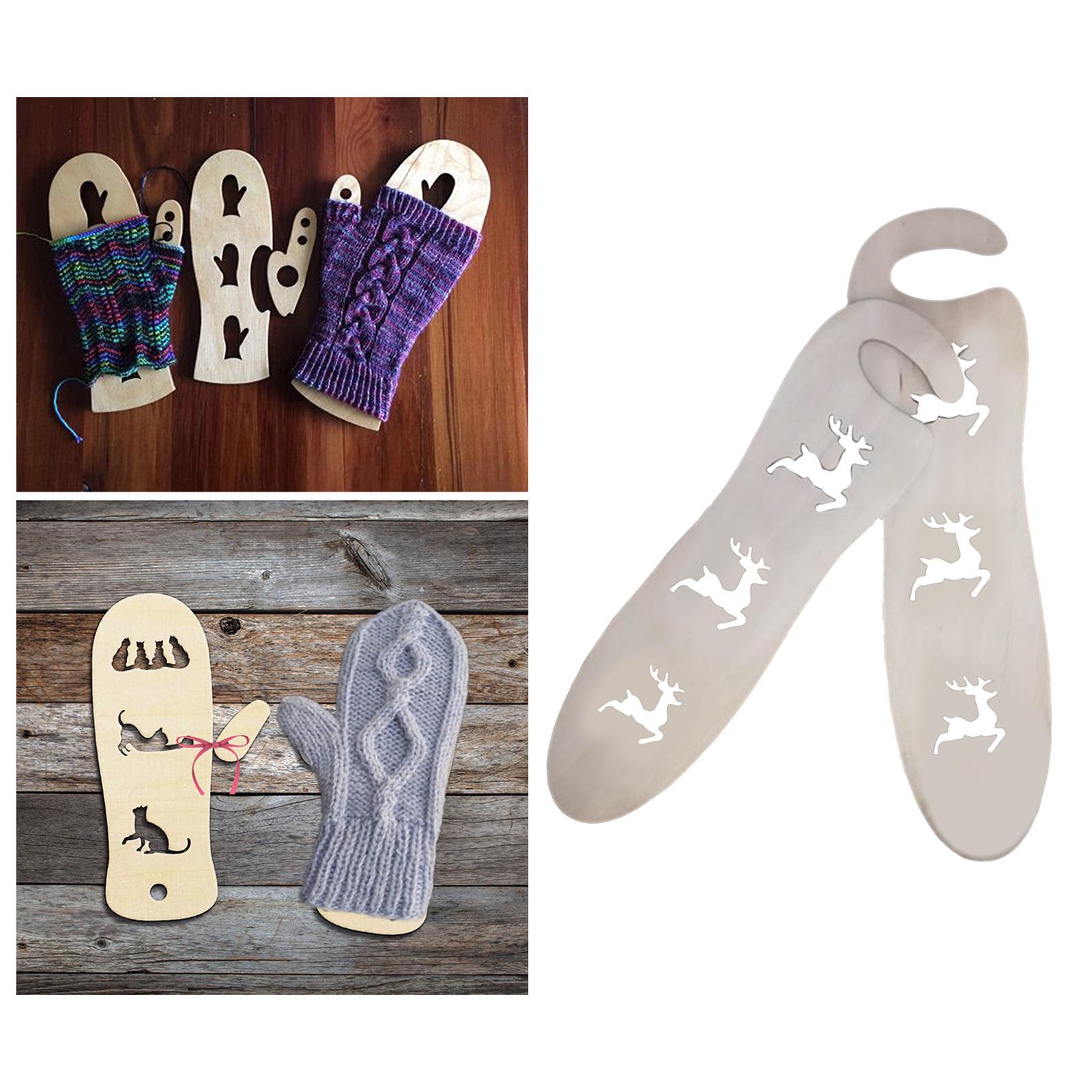 3 Pairs Mitten Blockers Display Hand Knitting Gloves Mould Weave Yarn Crafts