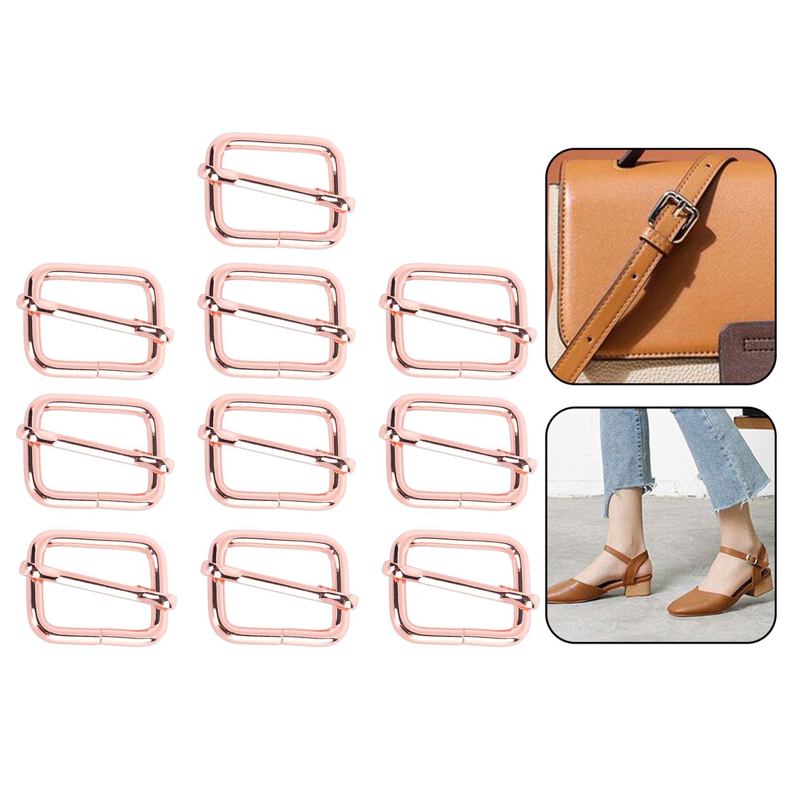 10pcs Buckle Adjustable Quick Release Replacement Clips  25x19mm Rose gold