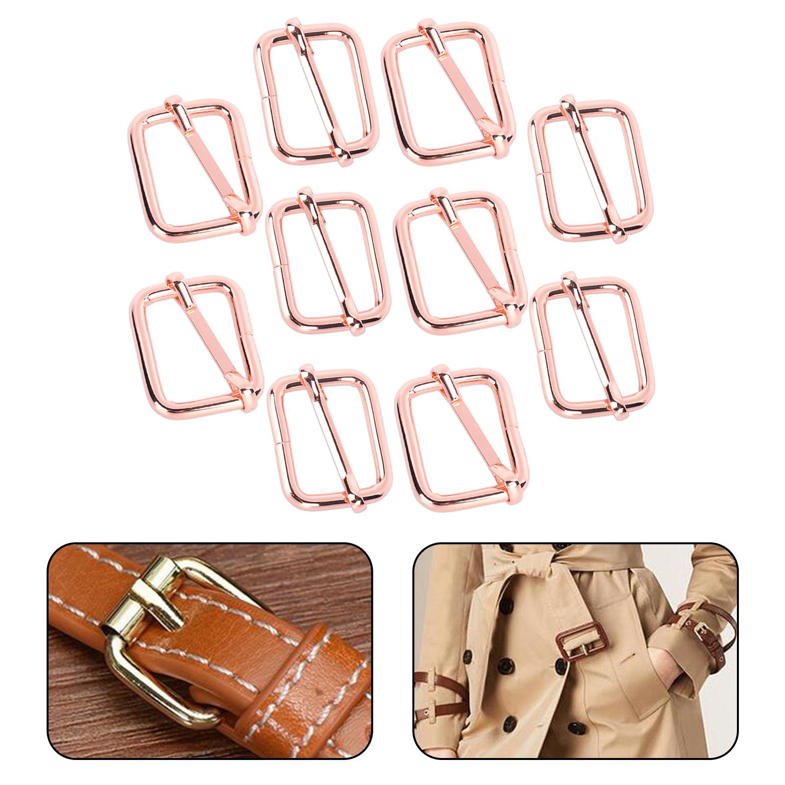 5x10pcs Buckle Adjustable Quick Release Replacement Clips  25x19mm Rose gold