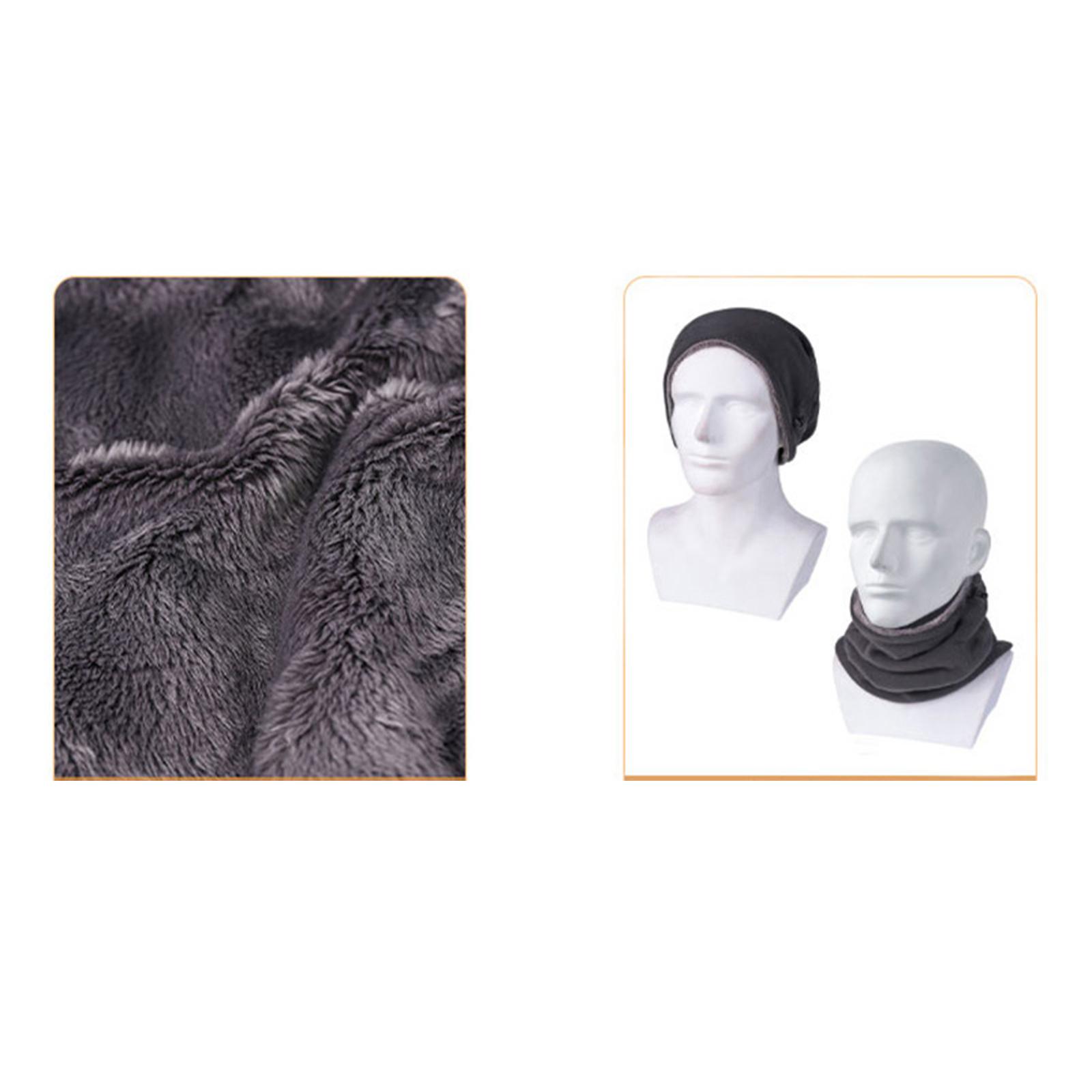 4xThermal Face Covering Mask Warmer Ski Tube Scarf Headwear Ear Cycling Black