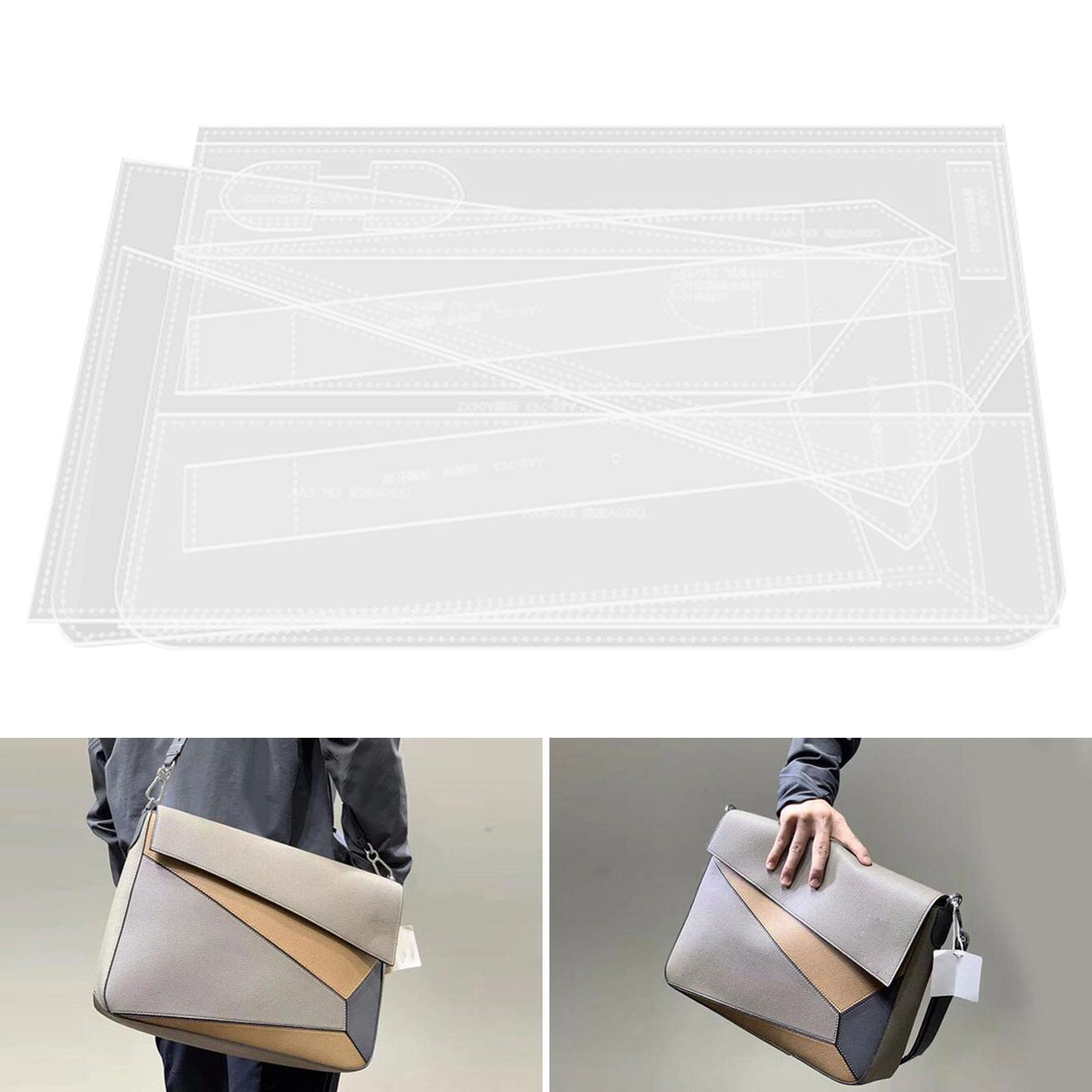 Leather Bag Acrylic Template Accurate Cut DIY Men Shoulder Bag Craft Tool