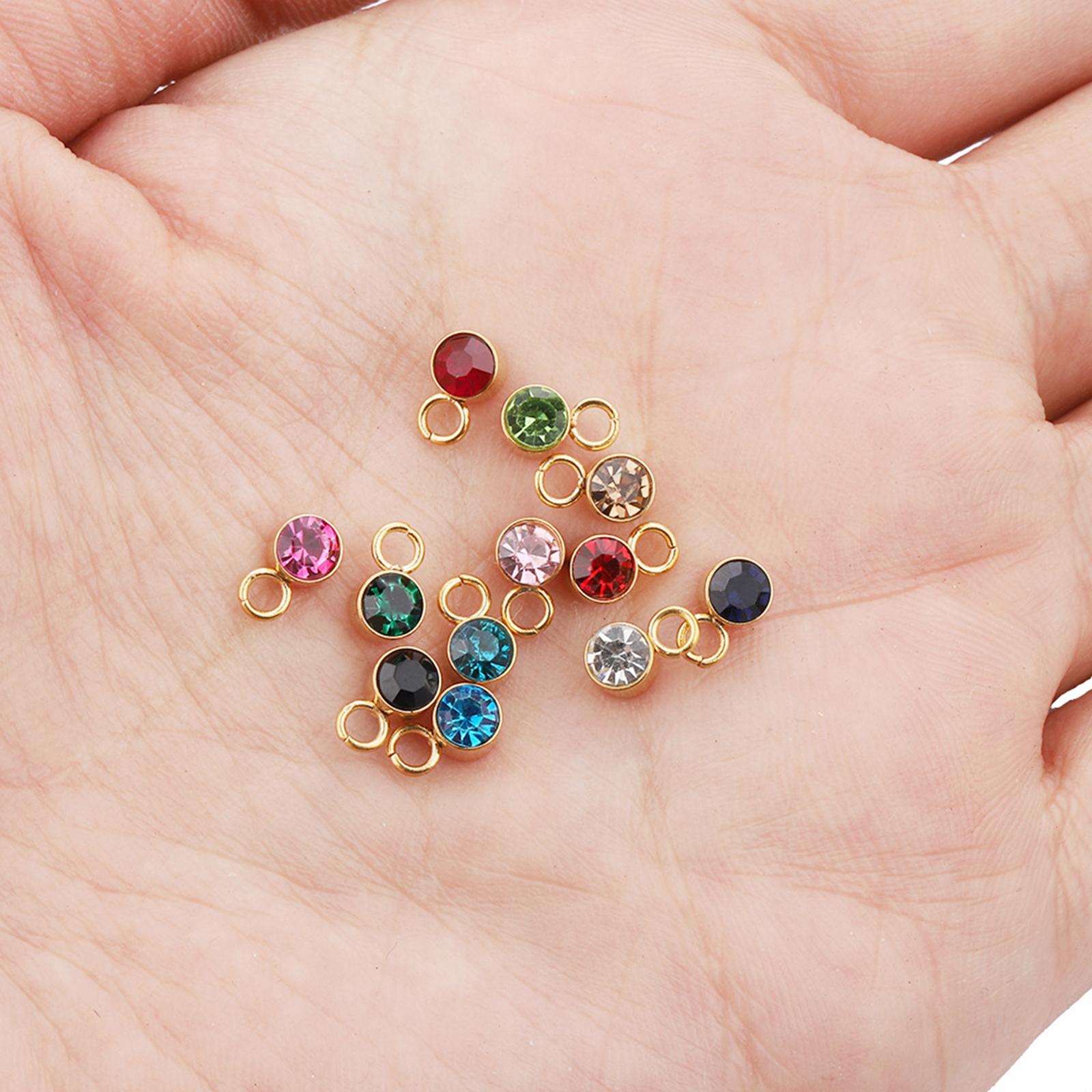 10x Rhinestone Pendants Jewelry Making DIY Bead Crystal Charms Deep Red