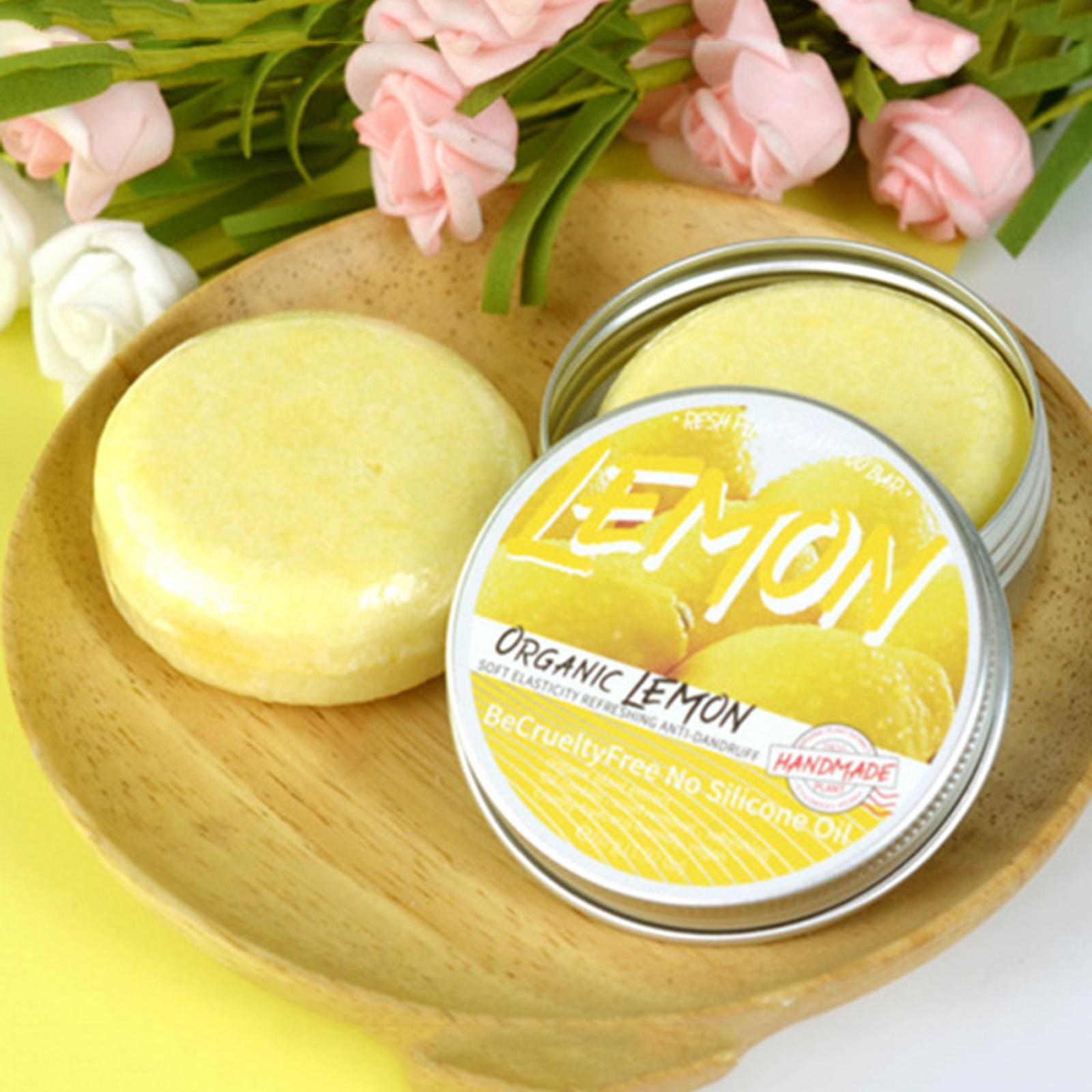 60g Natural Hair Shampoo Bar Soap Hair Nourishing Lemon