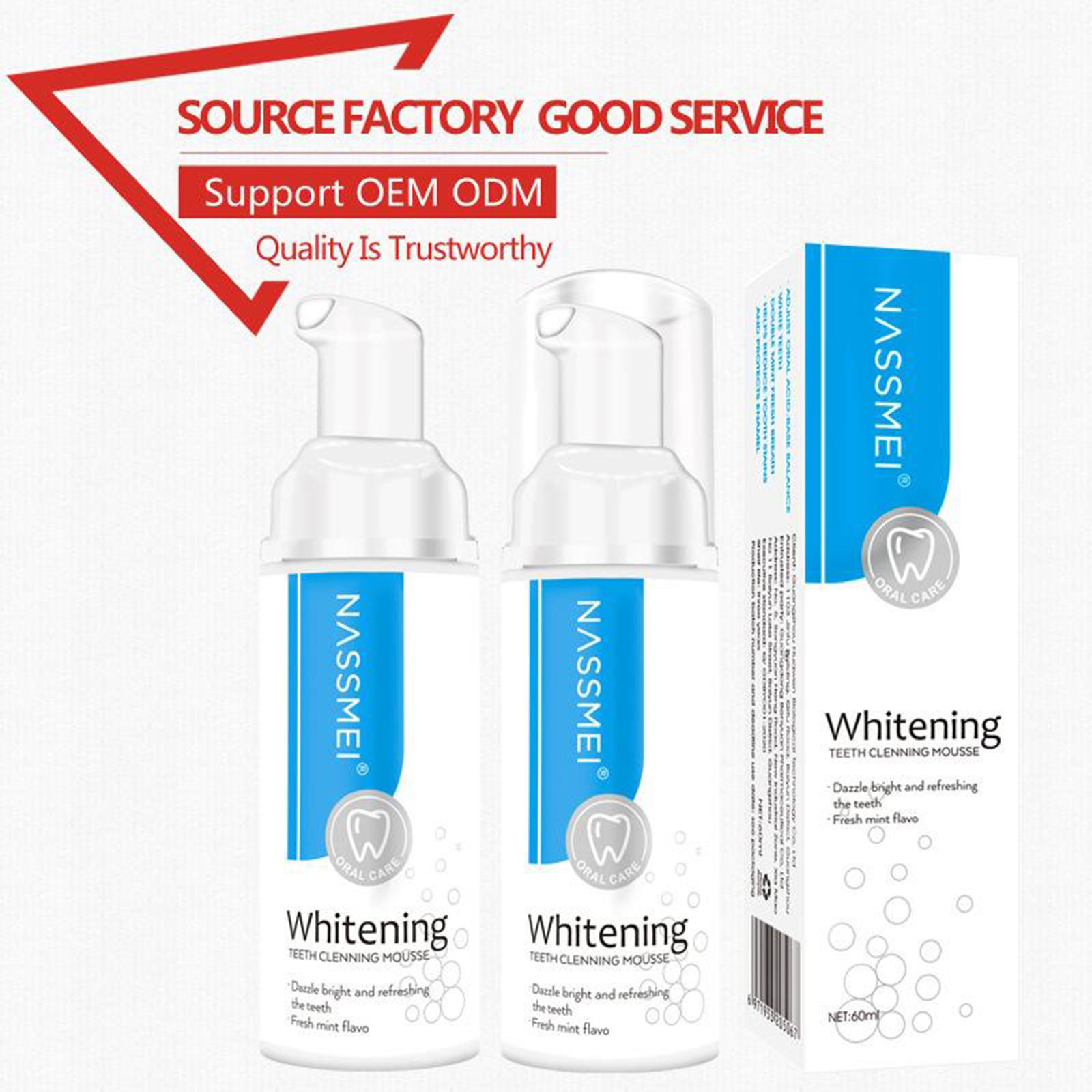 60ml Tooth Whitening Toothpaste Gums Refreshing Mousse Deeply Cleaning