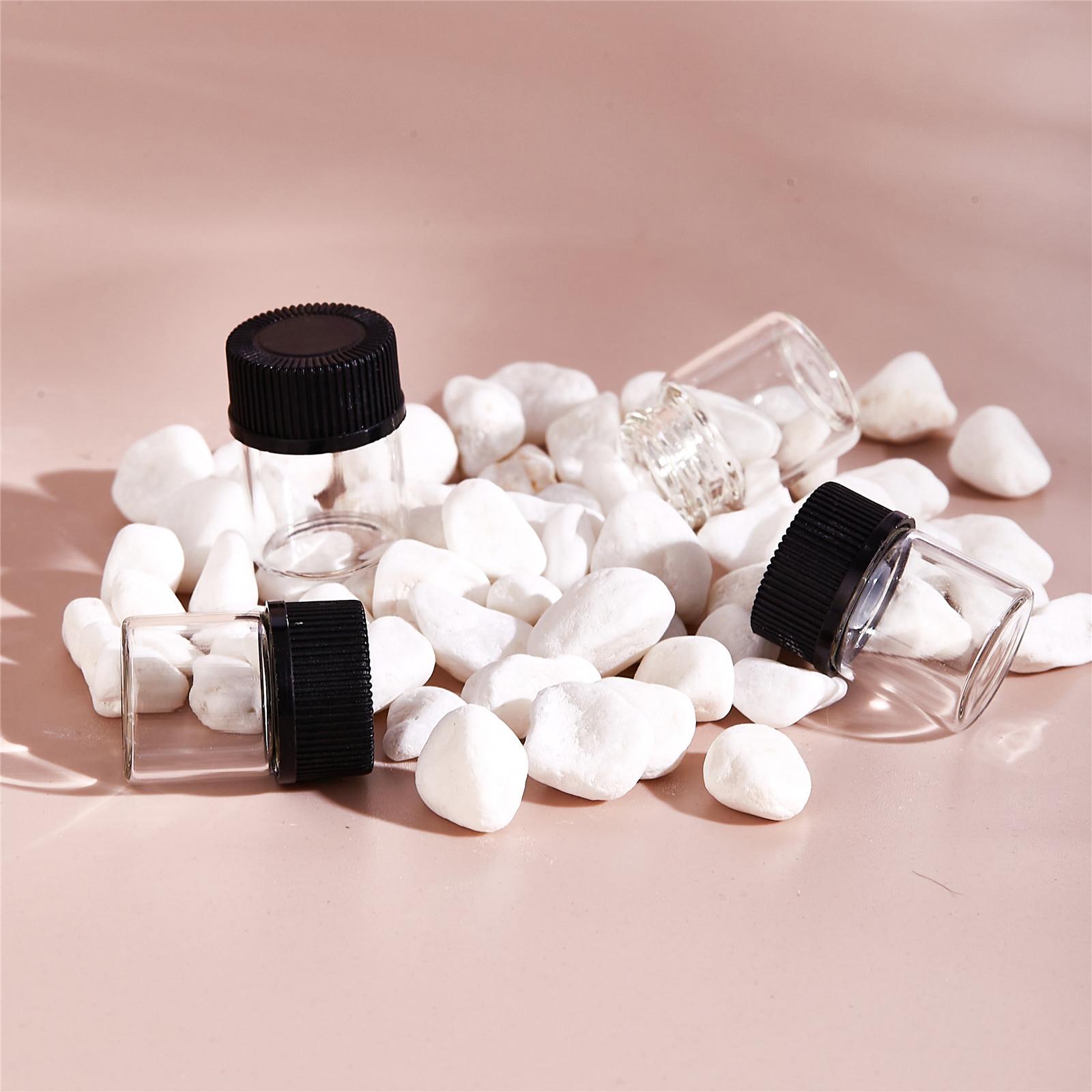 100Pcs Essential Oil Bottles Refillable with Orifice Reducers for Massage