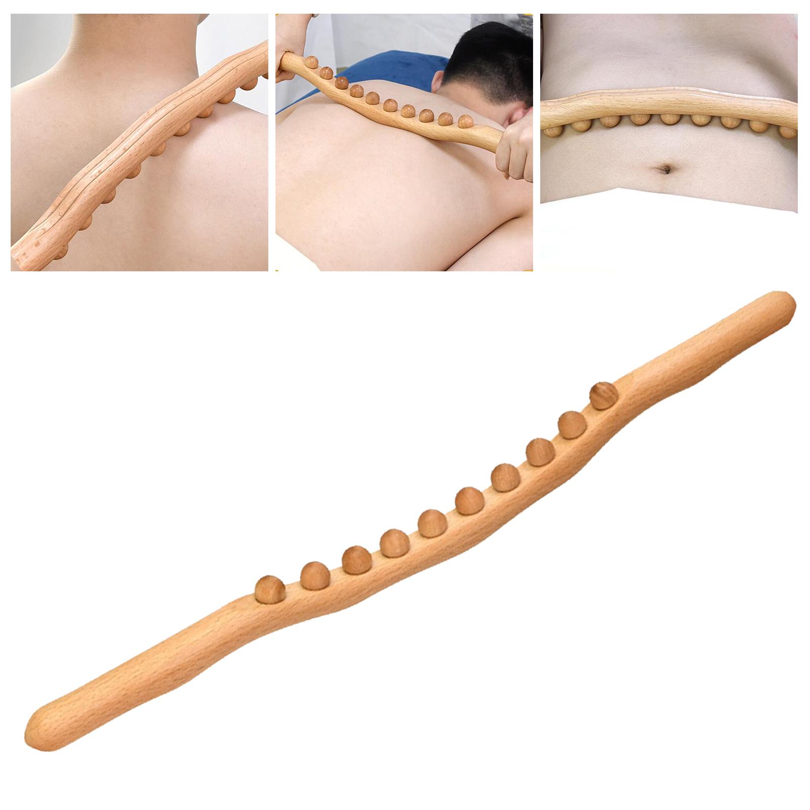 Wood Massage Roller Stick Anti Cellulite Body Massager for Shoulder Back