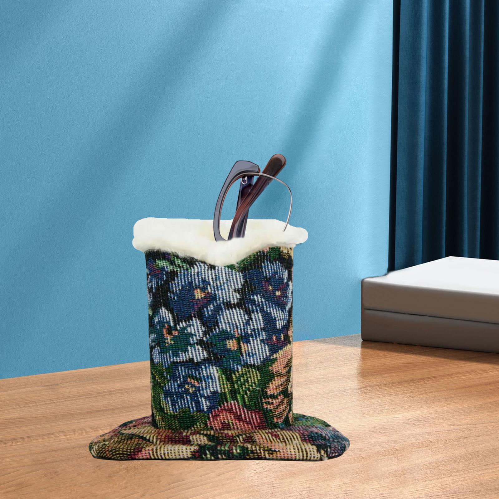 Multipurpose Protective Plush Lining Eyeglasses Holder Stand Practical Style C