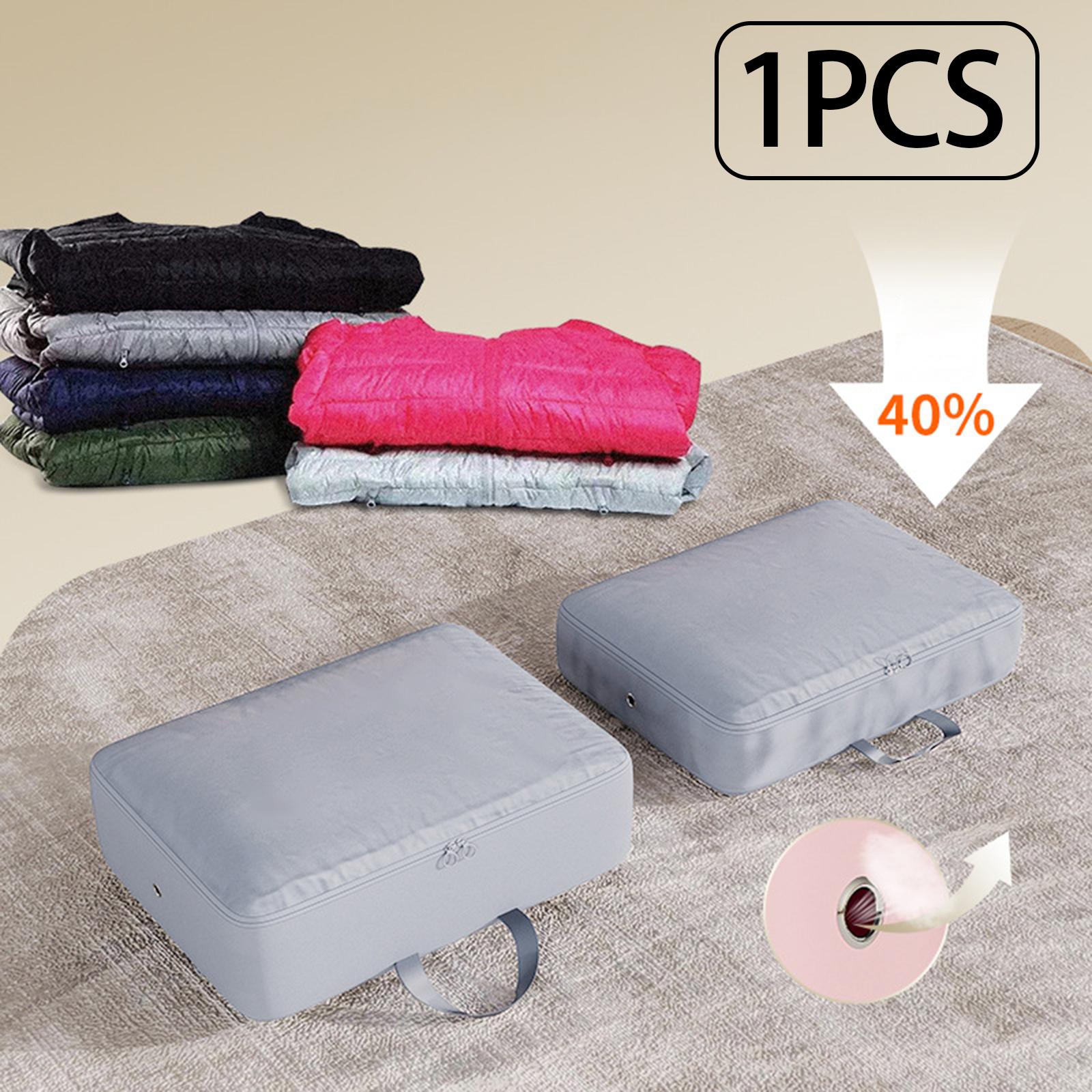 Compression Packing Cube Packing Organizer Smooth Two Way Zipper Collapsible Grey 40x30x18cm