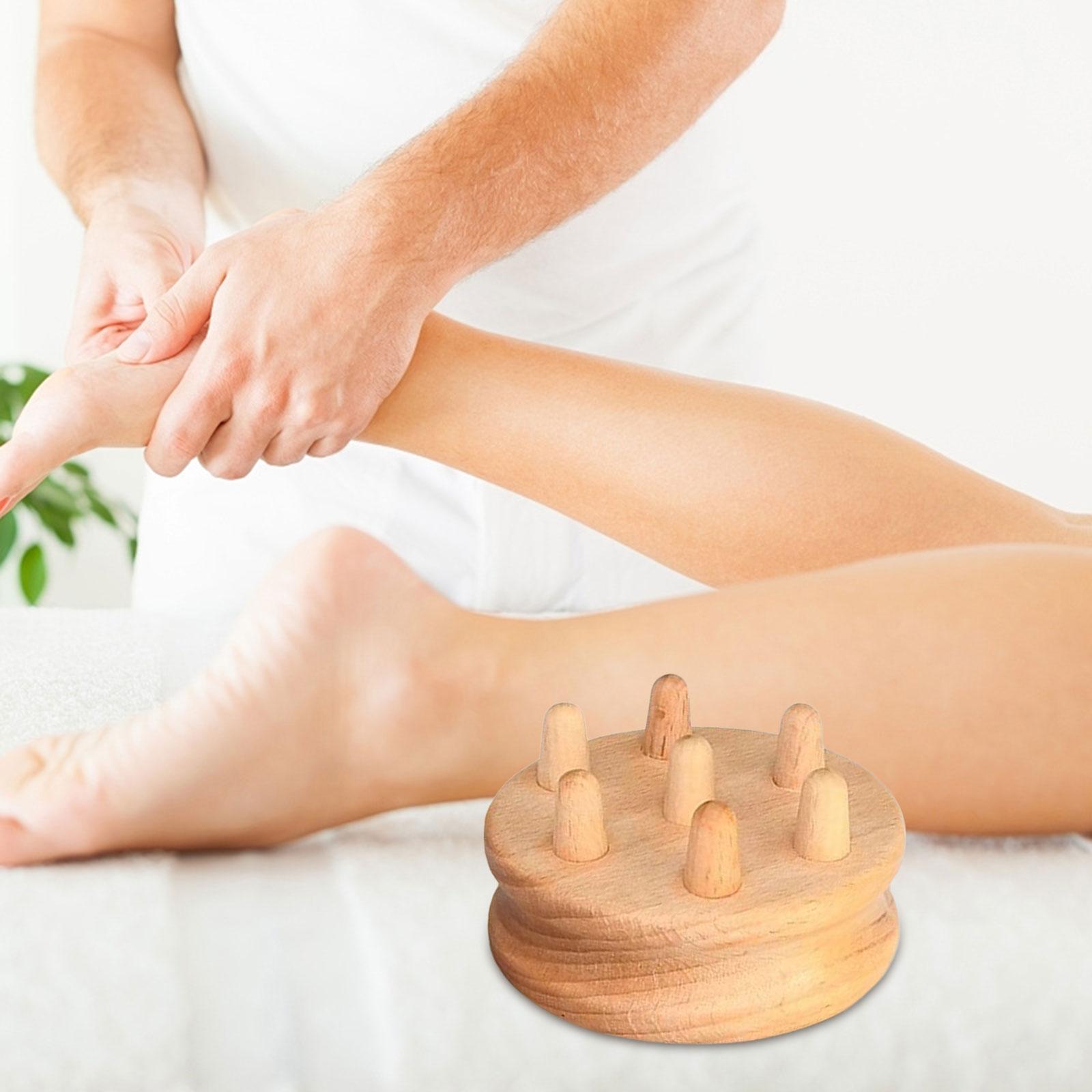 Wooden Massage Brush Handheld Guasha Scraping Brush for Thigh Shoulder Waist