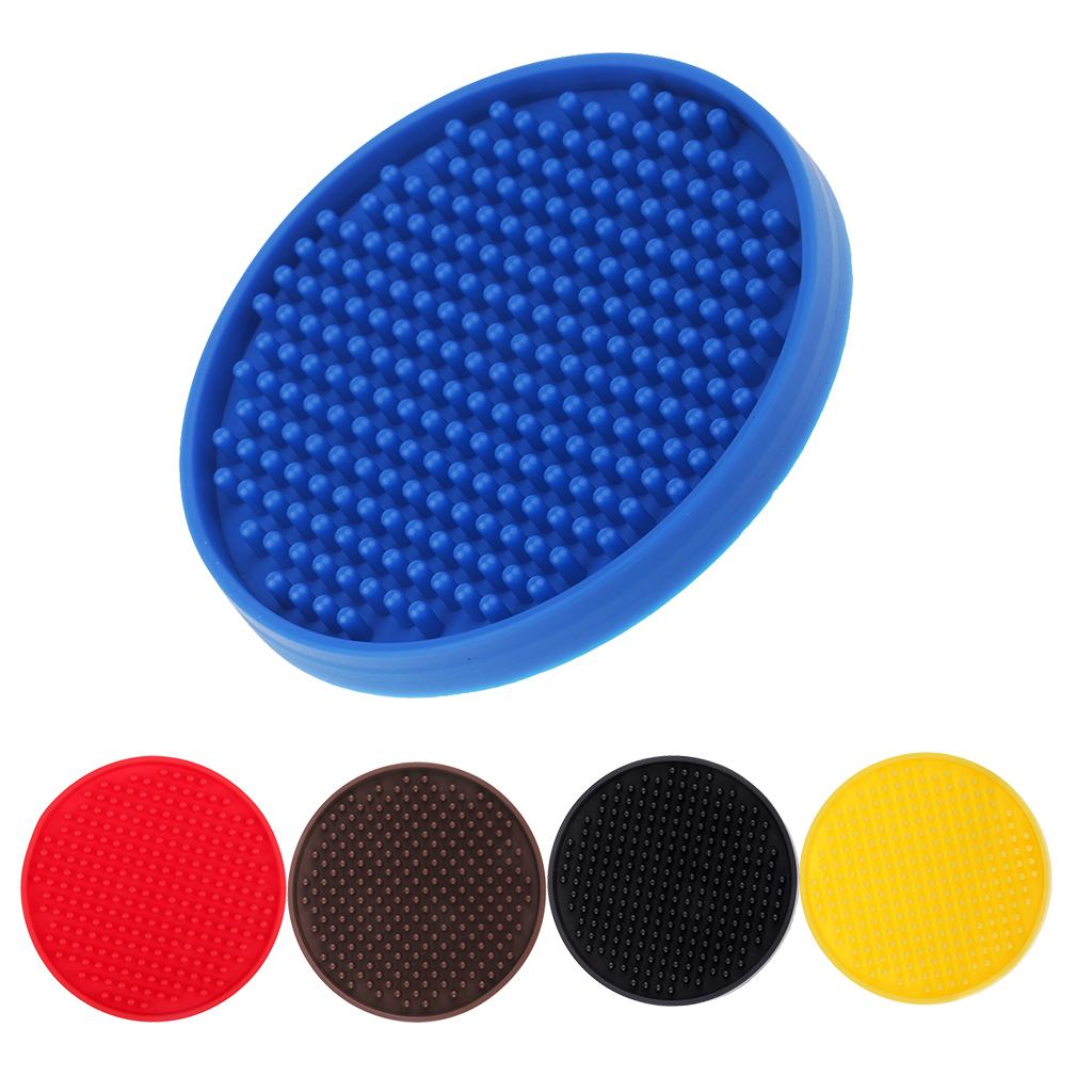 Round Drink Coasters Soft Silicone Cup Holder Mat Tableware Placemat Blue