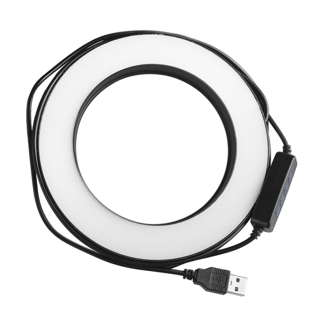 6inch Dimmable Desktop LED Ring Light Video Fill Light Stand Lamp