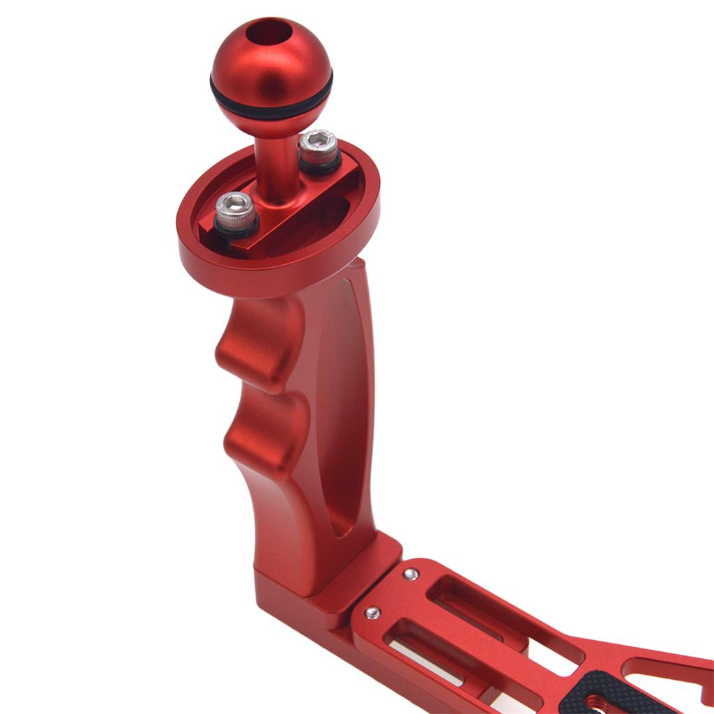 Handle Stabilizer for Underwater Camera Housing Case Diving Tray Mount Red