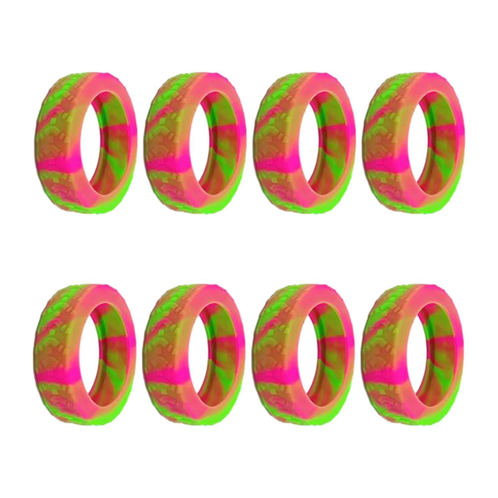8 Pieces Silicone Suitcase Wheel Covers Accessory for 5cm-7cm Wheels Stylish Style B