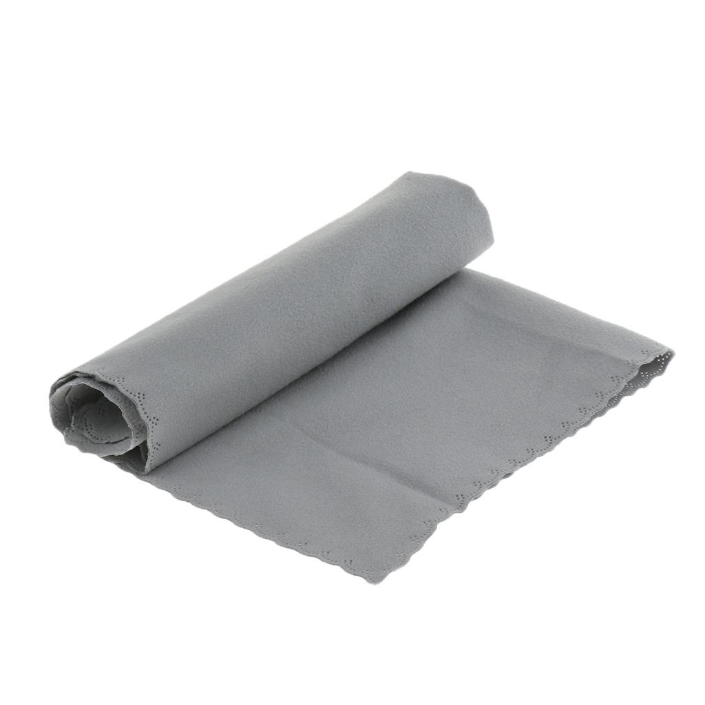 2 Pcs Musical Instrument Clarinet /Flute /Saxophone Cleaning Towel Gray