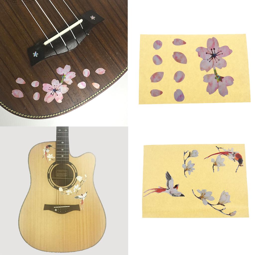 4xInlay Decals Sticker for Acoustic Electric Guitar Bass Parts Spring
