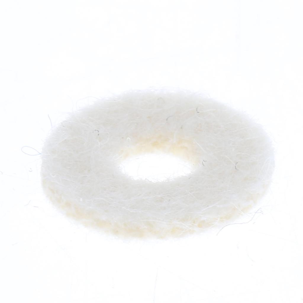 10 Pieces Trumpet Felt Washers Brass Instrument Parts White