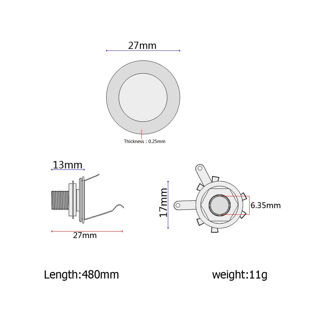 1 Piece Guitar Pickup Piezo Transducer for Mandolin Banjo Box Guitar