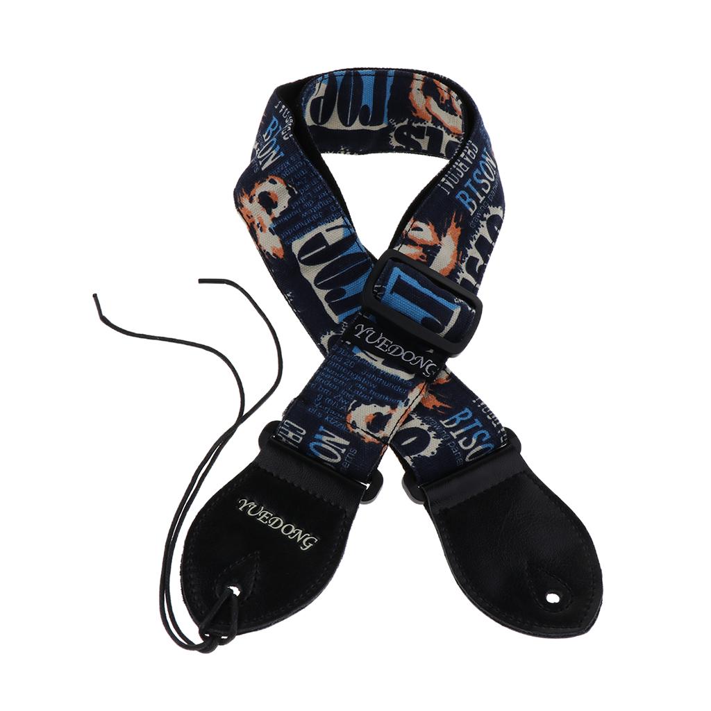 1 Piece Canvas Strap Belt for Acoustic Electric Guitar Letter