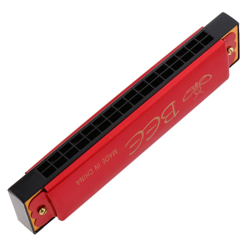 16 Holes C Key Tremolo Harmonica Mouth Organ Musical Instrument Gift Red