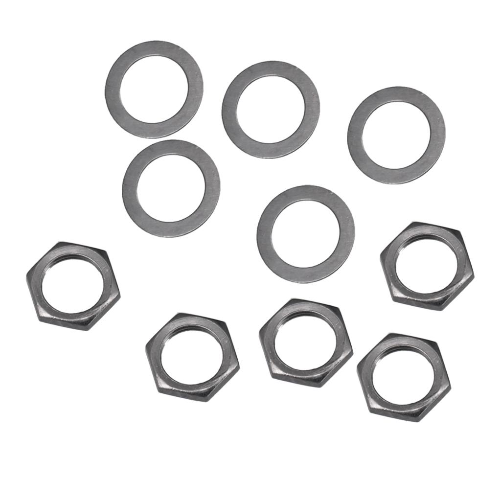 10 pcs NutsWasher/gasket for Electric Baguitar Input output Jack Socket